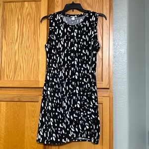 black and white dress